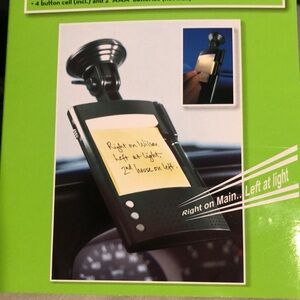 Auto Voice Recorder & Note Pad Park Avenue windshield mount new 4 button cell